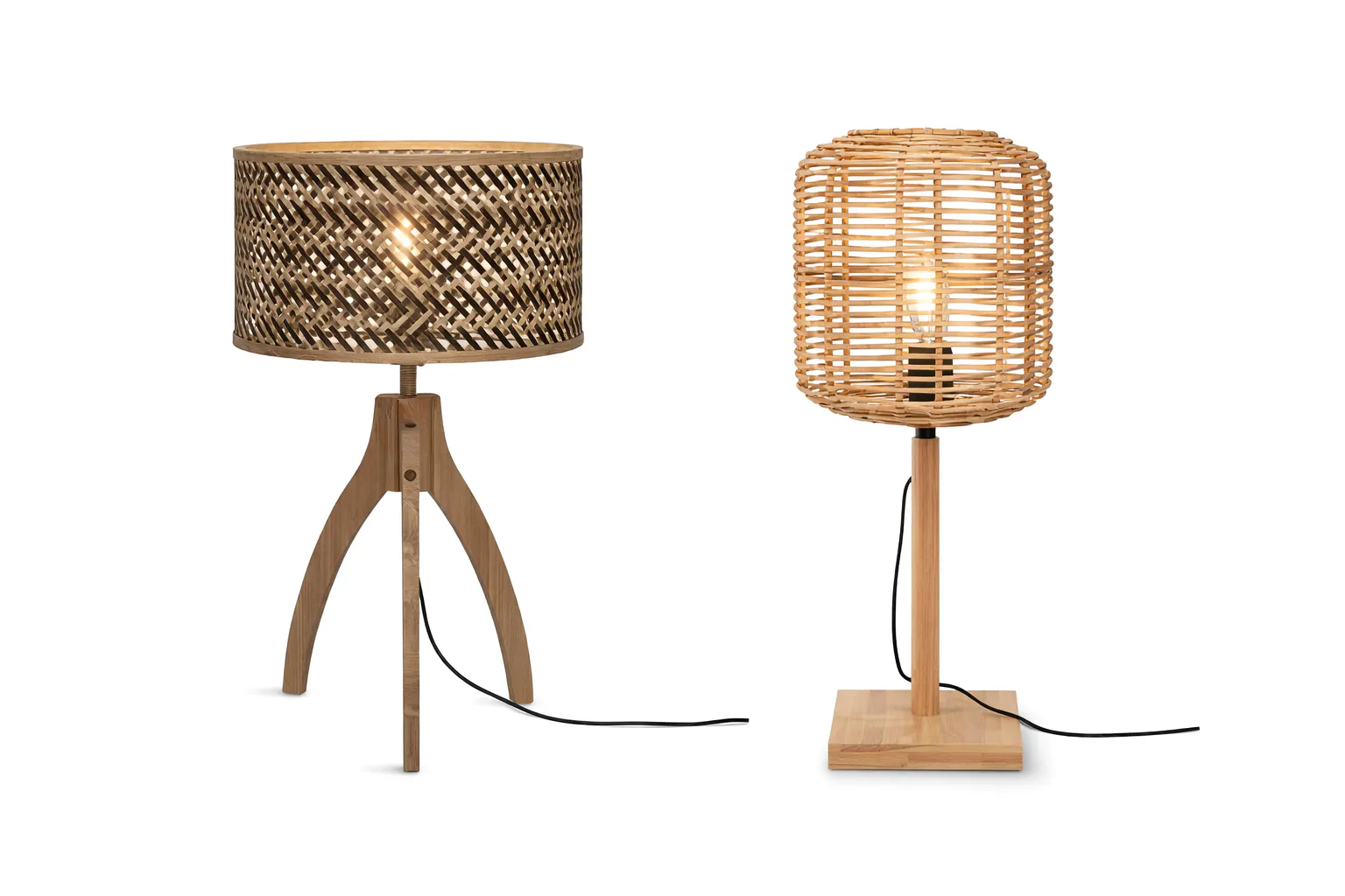 Bamboo bordlamper