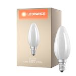 Ledvance Classic LED E14 Kerte filament matt 5.5W 806lm - 827 ekstra varm hvid | erstatter 60W