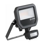 Ledvance LED Projektør Aluminium Sort 8W 1200lm 100D - 840 Kold Hvid | IP65 - Bevægelses- Og Lyssensor - Symmetrisk