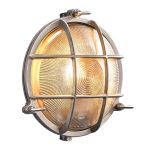 Nordlux Polperro Vægbelysning Glas Satin Nikkel | 195mm - IP64 - Egnet til E27