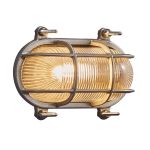 Nordlux Helford Vægbelysning Messing og Glas Nikkel | IP64 - Egnet til E27