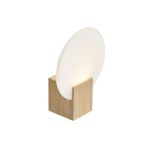 Nordlux Hester Vægbelysning Glas Træ - 9.5W 900lm - 930 Varm Hvid | IP44 - Bedste Farvegengivelse - 3-Trin Dæmpbar