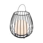 Nordlux Bordlampe Jim To-Go Portable Batteri Metal Sort 3W 300lm - 827 Ekstra Varm Hvid | 3-Trin Dæmpbar 