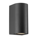 Nordlux Canto Vægbelysning Aluminium Sort Up & Down | Egnet til 2x GU10