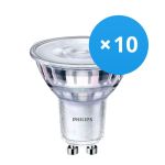 Fordelspakke 10x Philips Corepro LED Spot GU10 PAR16 4.6W 355lm 36D - 827 ekstra varm hvid | erstatter 50W