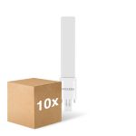 Fordelspakke 10x Noxion Lucent PL-S LED 4.3W - 840 Kold Hvid | 2-Pinde - Erstatter 9W