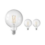 Fordelspakke 3x Calex Smart Tuya Wifi E27 Globe filament 7.5W 1055lm - 818-830 Justerbar Hvid | dæmpbar - erstatter 75W 
