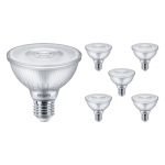 Fordelspakke 6x Philips Master Value LED Pære Reflektor E27 PAR30 9.5W 740lm 25D - 927 ekstra varm hvid | bedste farvegengivelse - dæmpbar - erstatter 75W