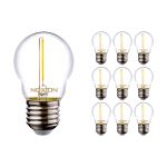 Fordelspakke 10x Noxion Lucent LED E27 Kugle filament klar 1.4W 136LM - 827 ekstra varm hvid | erstatter 15W