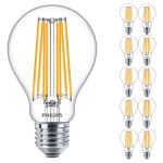 Fordelspakke 10x Philips Corepro LED Pære E27 Pære klar 17W 2452lm - 827 ekstra varm hvid | erstatter 150W