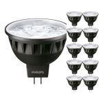 Fordelspakke 10x Philips Master LED Spot GU5.3 MR16 7.5W 485lm 24D - 927 ekstra varm hvid | bedste farvegengivelse - dæmpbar - erstatter 50W