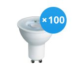 Fordelspakke 100x Bright Choice LED Spot GU10 PAR16 4W 345lm 36D - 827 Ekstra Varm Hvid | Erstatter 50W
