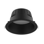 Noxion LED Downlight Hera Dyb Forsænket Sort 9W 900lm 80D - 827-830-840 CCT | 146mm - Udsnit 120mm