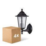Fordelspakke 4x D'Lite Vægbelysning Helora Sort | IP44 - Egnet til 1x E27