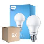 Fordelspakke 6x Philips Corepro LED Pære E27 Pære matt 10W 1055lm - 840 kold hvid | erstatter 75W