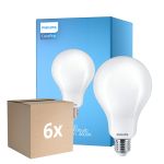 Fordelspakke 6x Philips Corepro LED Pære E27 Pære matt 23W 3452lm - 840 kold hvid | erstatter 200W