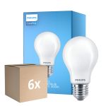 Fordelspakke 6x Philips Corepro LED Pære E27 Pære matt 8.5W 1055lm - 840 kold hvid - erstatter 75W