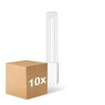 Fordelspakke 10x Ledvance Dulux-L LED 8W - 840 Kold Hvid | 4-Pinde - Erstatter 18W