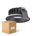 Fordelspakke 4x Ledvance LED spot Air Fix Aluminium sort 6W 510lm 36D - 930 varm hvid | Udsnit 68mm - IP65 - bedste farvegengivelse - dæmpbar