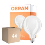 Fordelspakke 4x Osram Classic LED E27 Globe Filament Matt 17W 2452lm - 840 Kold Hvid | Erstatter 150W