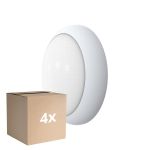 Fordelspakke 4x Noxion LED Væglampe Pro V2 12/16/20W 2400lm - 830-840-865 CCT | 325mm - IP65 + Ring Hvid
