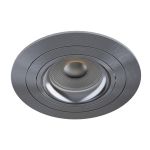 Noxion Forsænket Spot Logic MR16 Vipbar Skinnende Grå | 92mm - Udsnit 80mm - IP20 - Inkl. GU10 Sokkel