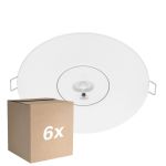 Fordelspakke 6x Noxion LED Emergency Spot Hvid 3W 240lm - 850K kold hvid | Nødlys 3 timer - Autotest - 140mm