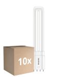 Fordelspakke 10x Philips CorePro PL-L LED Pære HF 8W - 840 Kold Hvid | 4-Pinde - Erstatter 18W