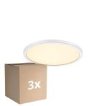 Fordelspakke 3x Nordlux LED Loftlampe Oja 24 Hvid 11W 1250lm - 827 Ekstra Varm Hvid