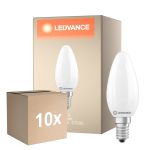 Fordelspakke 10x Ledvance Classic LED E14 Kerte Matt 5.9W 806lm - 827 Ekstra Varm Hvid | Dæmpbar - Erstatter 60W