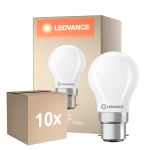 Fordelspakke 10x Ledvance Classic LED B22 Pære Matt 3.4W 470lm - 827 Ekstra Varm Hvid | Dæmpbar - Erstatter 40W