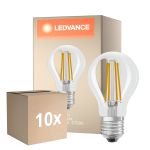 Fordelspakke 10x Ledvance Classic LED E27 Pære Filament Klar 5.9W 806lm - 827 Ekstra Varm Hvid | Erstatter 60W