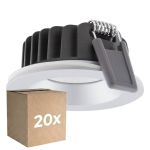 Fordelspakke 20x Ledvance LED spot Air Fix Aluminium sølv 6W 510lm 36D - 930 varm hvid | Udsnit 68mm - IP65 - bedste farvegengivelse - dæmpbar