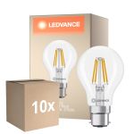 Fordelspakke 10x Ledvance Classic LED B22 Pære Filament Klar 3.4W 470lm - 827 Ekstra Varm Hvid | Erstatter 40W