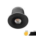 EcoDim Forsænket Spot Mini Sort 2.5W 155lm 30D - 827 Ekstra Varm Hvid | 35mm - Udsnit 28mm - IP67 - Dæmpbar