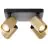 Brilliant Marty Loftlampe Aluminium Sandet Sort Guld 20W 1400lm - 830 Varm Hvid | Inkl. 4x GU10