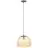 Brilliant Kaizen Pendel Lampe Glas Pendel Lampe Metal Sort Beige | 350mm - Egnet til 1x E27