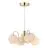 Nordlux Franca Pendel Lampe 4-Spot Metal og Glas Messing | Egnet til 4x E14