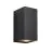 Nordlux Canto Maxi Kubi 2 Vægbelysning Aluminium og Glas Sort Up & Down | IP44 - Egnet til 2x GU10