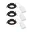 Fordelspakke 3x Nordlux Downlight Monolo Sort 4.8W 450lm 36D - 830 Varm Hvid | 82mm - IP20 - 3-Trin Dæmpbar