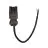 Noxion GST - Kompatibel Forsyningskabel Sort - Han + Åbne ender - 0,3m - 2 pole 0,75mm2