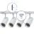 Bright Choice Komplet sæt 1-Fase Rail 1 Meter Hvid | incl. 4x Spot + GU10 2700K 3W Dæmpbar + Endedæksel, Strømstik