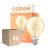 Fordelspakke 4x Osram Vintage 1906 LED E27 Globe Filament Twist Guld 8W 806lm - 922 Ekstra Varm Hvid | Bedste Farvegengivelse - Dæmpbar - Erstatter 60W