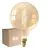 Fordelspakke 6x Calex XXL Mega Guld Globe LED E27 G200 Filament 3W 250lm- 822 Ekstra Varm Hvid | Dæmpbar