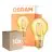 Fordelspakke 10x Osram Vintage 1906 LED E27 Pære filament guld 6.5W 725lm - 824 ekstra varm hvid | erstatter 60W