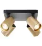 Brilliant Marty Loftlampe Aluminium Sandet Sort Guld 20W 1400lm - 830 Varm Hvid | Inkl. 4x GU10