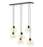 Brilliant Casto Pendel Lampe Glas Pendel Lampe Metal Sort Beige | Egnet til 6x E27