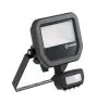 Ledvance LED Projektør Aluminium Sort 8W 1100lm 100D - 830 Varm Hvid | IP65 - Bevægelses- Og Lyssensor - Symmetrisk
