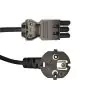 Noxion GST-Kompatibel Forsyningskabel - Hun + Schuko Europlug - Sort 5m - 3 pole 0.75mm2