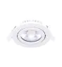 Noxion LED Vipbar Slim Spot Hvid Runde 6W 520lm 60D - 927 Ekstra Varm Hvid | 85mm - IP54 - Dæmpbar - Bedste Farvegengivelse